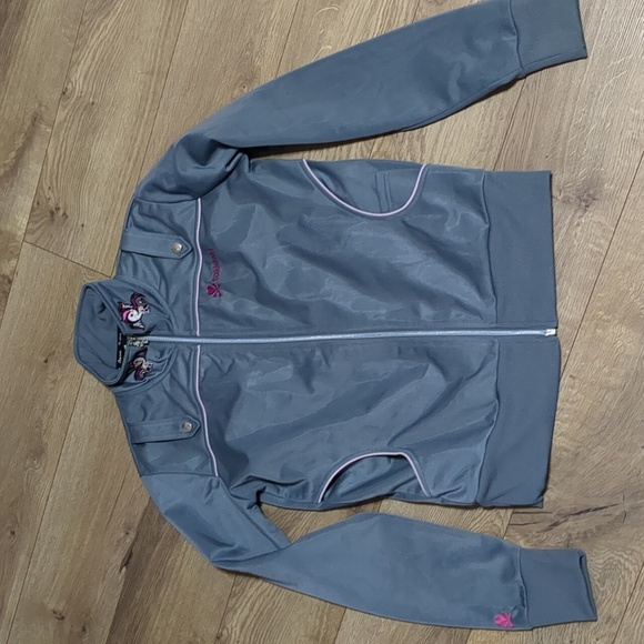 Tokidoki gray embroidered jacket skull cross bones women's size Large - Picture 3 of 11
